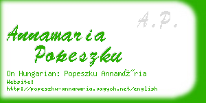 annamaria popeszku business card